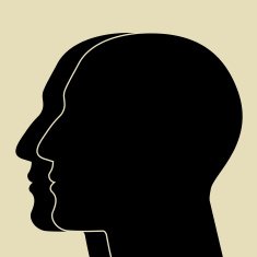 Two heads sIlhouette