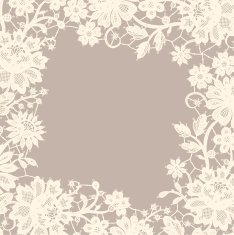 White Lace frame Foursquare Greeting Card
