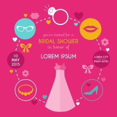 Wedding Bridal Shower Card - with place for your text