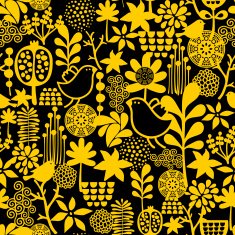 Seamless pattern with sweet birds