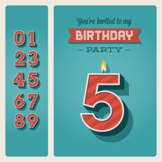 happy birthday card invitation N2