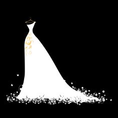 Wedding Dress White On Hangers N5