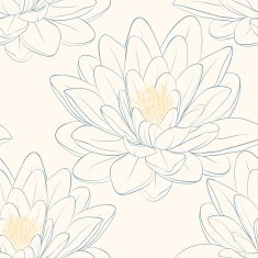 Beautiful seamless pattern with lotus flowers N3
