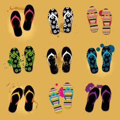 Beach sandals on sand N2