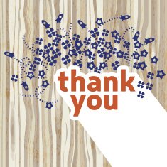 Thank you card design template N8