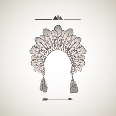 Traditional Native American headdress background N2