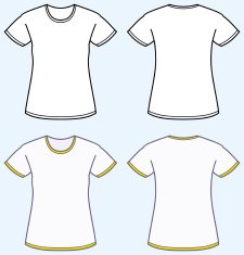 Women&rsquo;s t-shirt (front and back view)