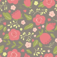 Seamless Floral Pattern with Roses N17