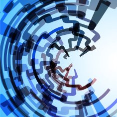 abstract blue circuit board pattern background