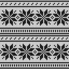 Scandinavian knitted sweater geometric seamless pattern in black and white