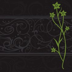 Dark floral swirl background
