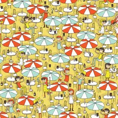 Beach bar seamless pattern N2