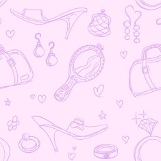 Seamless background - Lady accessories