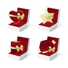 Love gift icon set