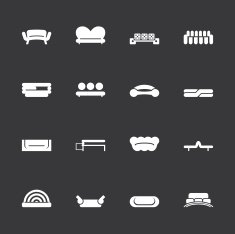 Sofa Design Icons - White Series