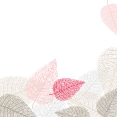 Vector background with skeletons of leaves