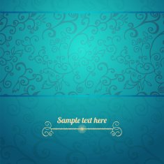 Excellent seamless floral pattern blue background
