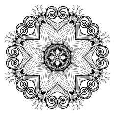Ornamental round lace pattern is like mandala N55