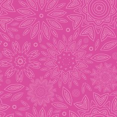 Pink abstract flowers texture seamless pattern background