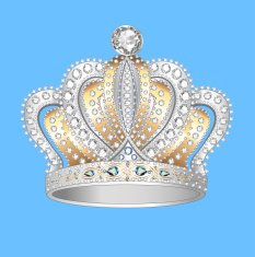 crown of gold silver and precious stones