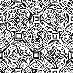 Abstract ethnic seamless pattern in black and white