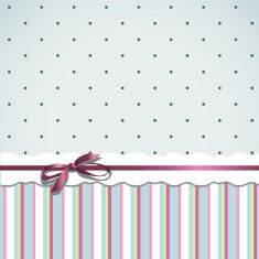 Vintage card design with decorative ribbon and bow N10