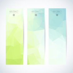 Abstract mosaic vertical banners set N39