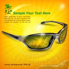 Sunglasses with reflection on yellow N2