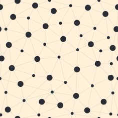 Star map seamless pattern with circles on light background