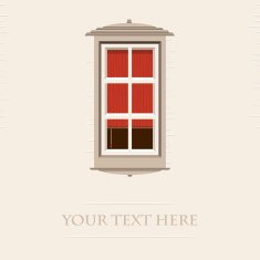 Place card with window on the wall