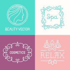 Vector spa and cosmetics logos