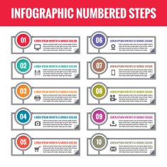 Infographic numbered steps vector concept