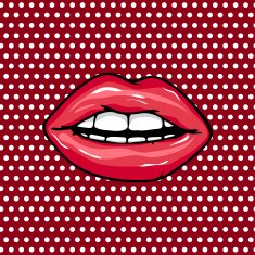 Sweet Pair of Glossy Vector Lips N4