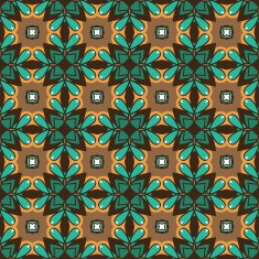 Seamless circle vintage flower pattern N55