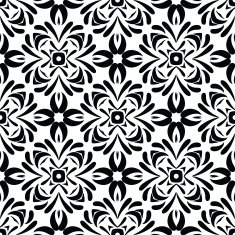 Seamless circle vintage flower pattern N56