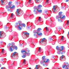 Watercolor Floral Seamless Background N8