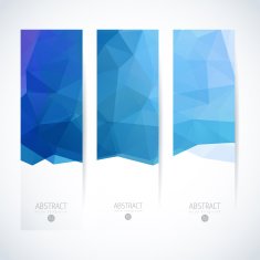 Abstract vector vertical mosaic banners N105