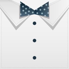 Card design with tie N3