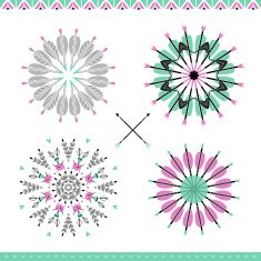 Round patterns with arrows in vector N2