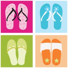 Flip Flops & Slippers ( Vector )