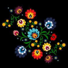 Traditional folk floral pattern vector illustration N14