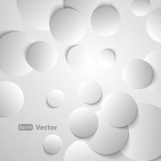 Circles with Drop Shadows - Abstract Background Vector