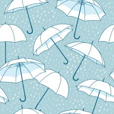 Vector Seamless Pattern with Umbrellas N6