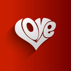 Valentines Card with love lettering N10