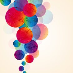 abstract design tech circles background vector
