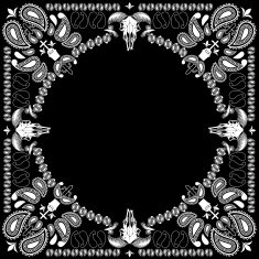bandana pattern with goat skull