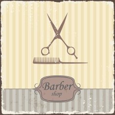 Barber shop vintage retro typography