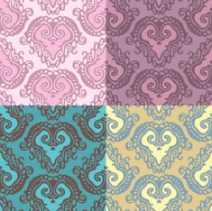 seamless damask wallpaper background N3