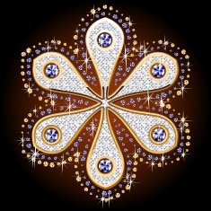 Flower in gold and diamonds N2