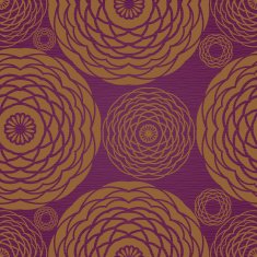 Ornamental seamless pattern with large flowers N3